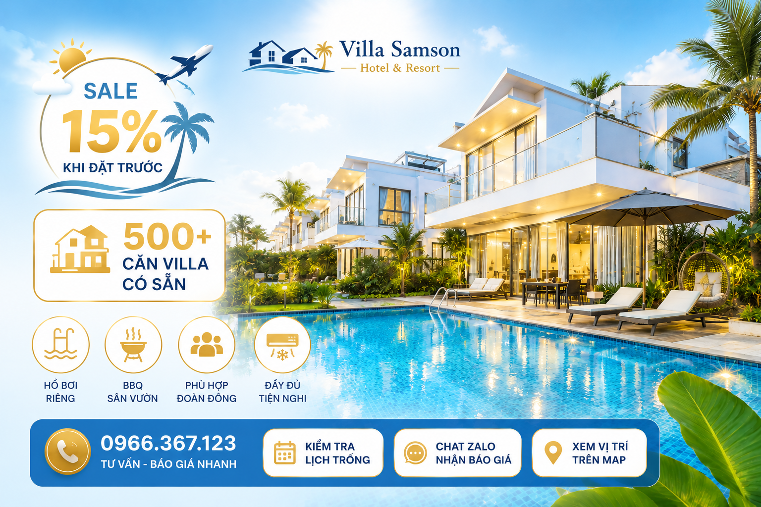 Villa FLC Sầm Sơn gần biển với hồ bơi riêng và không gian nghỉ dưỡng cao cấp